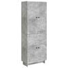 vidaXL Skab S&aelig;t 2 pcs Betongr&aring; 66 x 34,5 x 90 cm Konstrueret tr&aelig;