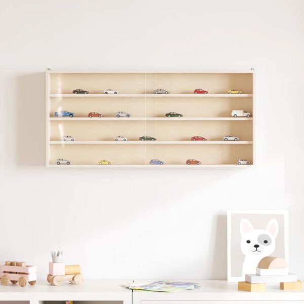 vidaXL samlermontre i træ med låger 80x8,5x37cm