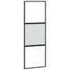 vidaXL skyded&oslash;r 76x205 cm h&aelig;rdet glas og aluminium sort