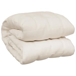 vidaXL tyngdet&aelig;ppe 220x235 cm 15 kg stof lys cremefarve