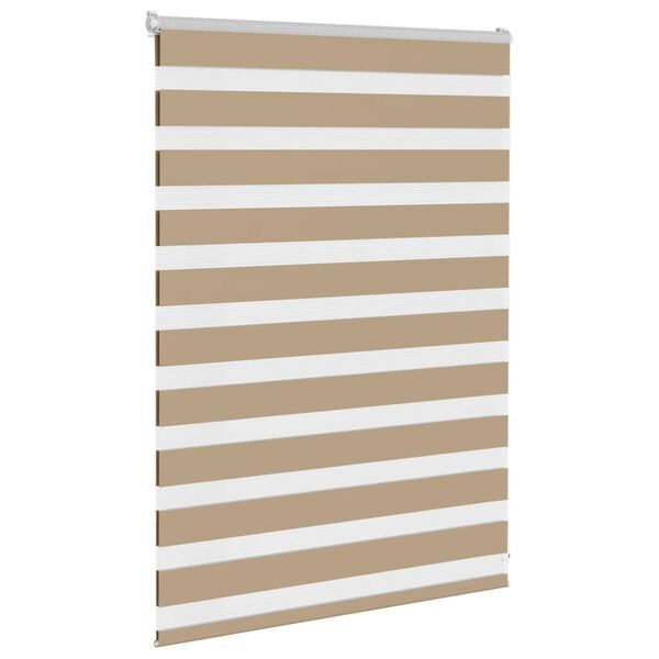 vidaXL zebragardin sandbrun 105x100 cm stofbredde 100,9 cm polyester