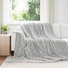 vidaXL Kastet&aelig;pper 6 pcs Gr&aring; 270 x 240 cm Fleece