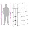 vidaXL modulskab med 14 rum sort og hvid 37 x 146 x 180,5 cm