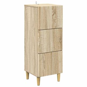 vidaXL Skuffeskab Sonoma-eg 33 x 34,5 x 90 cm Konstrueret tr&aelig;