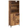 vidaXL Highboard Gammelt tr&aelig; 69,5 x 34 x 180 cm Konstrueret tr&aelig;