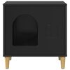 vidaXL Kat Hus Sort 51 x 30 x 52 cm Konstrueret tr&aelig;