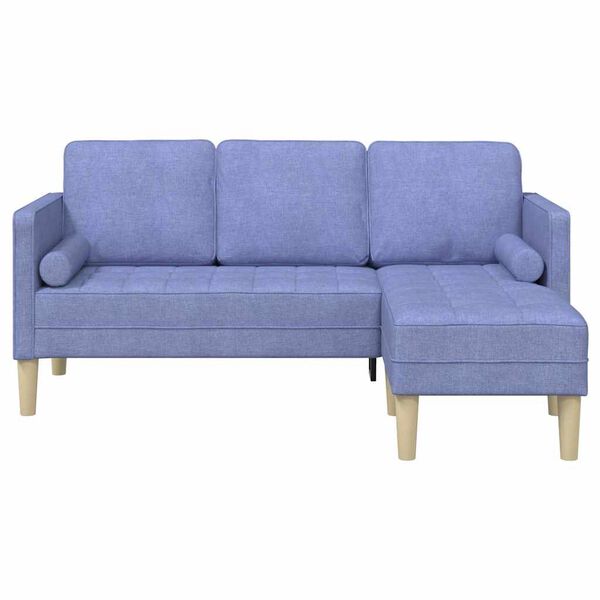 vidaXL Sofa S&aelig;t med pude Jeans bl&aring; Polyester