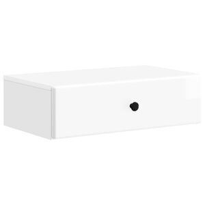 vidaXL V&aelig;gh&aelig;ngt Sideskab Hvid h&oslash;jglans 59 x 34,5 x 17 cm