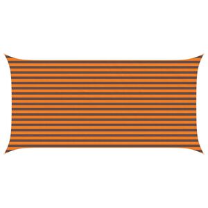vidaXL Solskygge sejl Orange og Brun 5 x 2,5 m 100% polyester Oxford