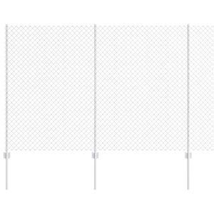 vidaXL Hegn med post S&oslash;lv 1,5 x 10 m St&aring;l