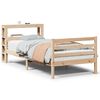 vidaXL sengeramme med sengegavl 100x200 cm massivt fyrretr&aelig;