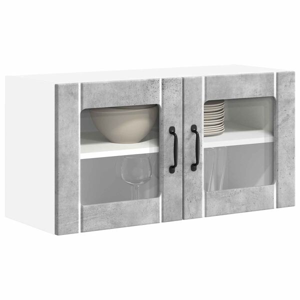 vidaXL K&oslash;kkenskab Beton Gr&aring; 80 x 31 x 40 cm Konstrueret tr&aelig;