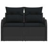 vidaXL Havemøbelsofa Sort 121 x 62 x 69cm polyrattan