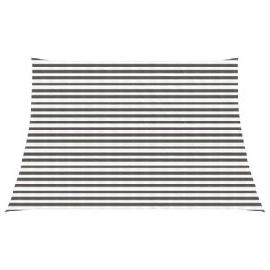 vidaXL Solsejl 4 / 5 x 3 m HDPE Rektangul&aelig;r Lys Gr&aring; og Hvid