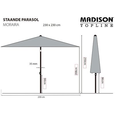 Madison parasol Moraira 230x230 cm grøn