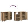 vidaXL Sideboard Artisan Egetr&aelig; 100 x 33 x 75 cm Konstrueret tr&aelig;