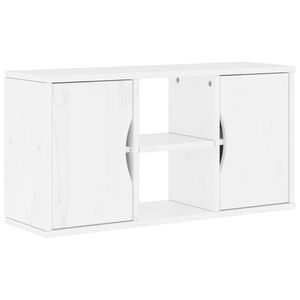vidaXL TV-skab ODDA 79x24x40 cm massivt fyrretræ hvid