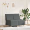 vidaXL Modulsofa enhed uden arme 2 pcs M&oslash;rkegr&aring; 55 x 74 x 82 cm Stof