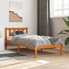 vidaXL sengeramme uden madras 100x200 cm massivt fyrretr&aelig; gyldenbrun