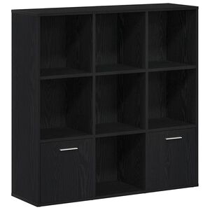 vidaXL bogskab 98x29x97,5 cm konstrueret tr&aelig; sort egetr&aelig;sfarve