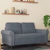 vidaXL 2-personers sofa 120 cm velour m&oslash;rkegr&aring;