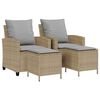vidaXL sofas&aelig;t til haven 4 dele med hynder polyrattan beige