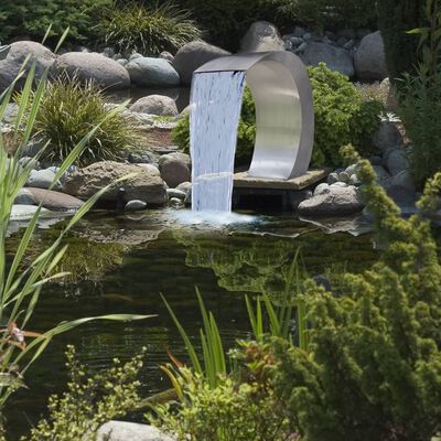 vidaXL fontæne til pool rustfrit stål 45x30x60 cm