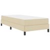 vidaXL Box spring seng med madras Creme 80 x 200 cm Stof