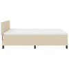 vidaXL Box spring seng med madras Creme 160 x 200 cm Stof