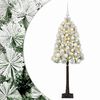 vidaXL Kunstigt h&aelig;ngslet juletr&aelig; med julekugler 120 cm 150 LED'er