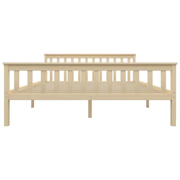 vidaXL sengeramme 160x200 cm massivt fyrretræ lys træfarve