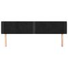 vidaXL sengegavl med kanter 203x16x78/88 cm fl&oslash;jl sort
