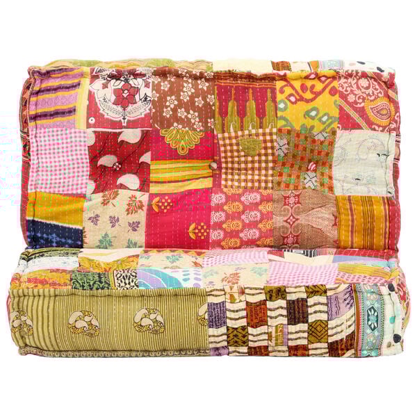 vidaXL puf 100x100x20 cm stof patchwork