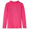 vidaXL Lang&aelig;rmet T-shirt til b&oslash;rn str. 116 pink