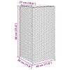vidaXL plantekasser 2 stk. 30x30x60 cm polyrattan sort