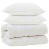 vidaXL Dyne med puder med pude 3 pcs Hvid Microfiber