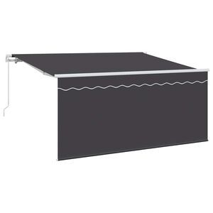 vidaXL Utr&aelig;kkelig Markise Antracit 300 x 200 cm Stof