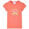 T-shirt til b&oslash;rn str. 104 koralfarvet