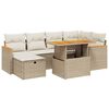 vidaXL sofas&aelig;t til haven 7 dele med hynder polyrattan beige