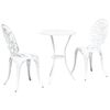 vidaXL Have Bistro S&aelig;t 3 stk. Hvid Aluminium