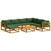vidaXL Sofa S&aelig;t 8 stk. Naturfarvet Massivt Akacietr&aelig;