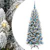 vidaXL Kunstigt juletr&aelig; Hvid 150 cm PVC og plastik og st&aring;l og PE