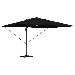 vidaXL Parasol Sort 351 x 250 x 253 cm Polyester og Aluminium