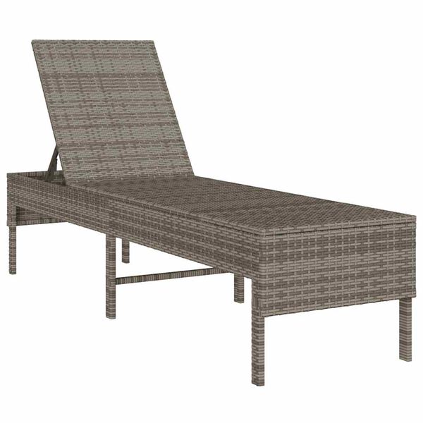 vidaXL liggestol med hynde 55x200x44 cm polyrattan gr&aring;