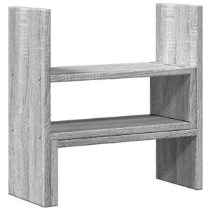 vidaXL hylde til skrivebord 40x17x41 cm konstrueret tr&aelig; gr&aring; sonoma-eg
