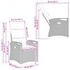 vidaXL Have Stol 2 pcs Sort og Cream 56 x 60 x 112 cm