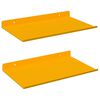 vidaXL Sv&aelig;vende hylde 2 pcs Sennepsgul 30 x 18 x 2,5 cm St&aring;l