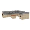 vidaXL havesofas&aelig;t 11 dele med hynder polyrattan beige