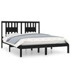 vidaXL sengeramme 140x200 cm massivt fyrretr&aelig; sort