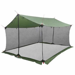 vidaXL Camping tarp med mesh v&aelig;gge 340 x 260 x 220 cm Gr&oslash;n